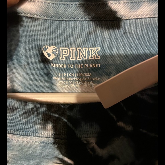 New! Pink Varsity Short Sleeve Crew Tee - Picture 4 of 4